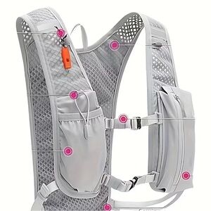 Light Gray Running Hydration Vest